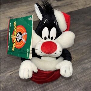 Vintage Looney Tunes Sylvester Christmas Animated Musical Figure Warner Brothers